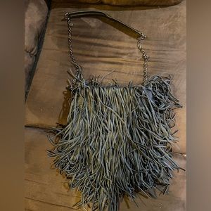 Steve Madden fringed black bag